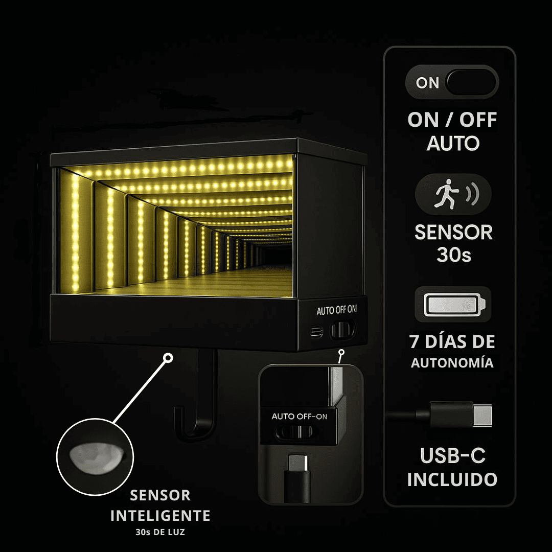 colgador de llaves con efecto infinito